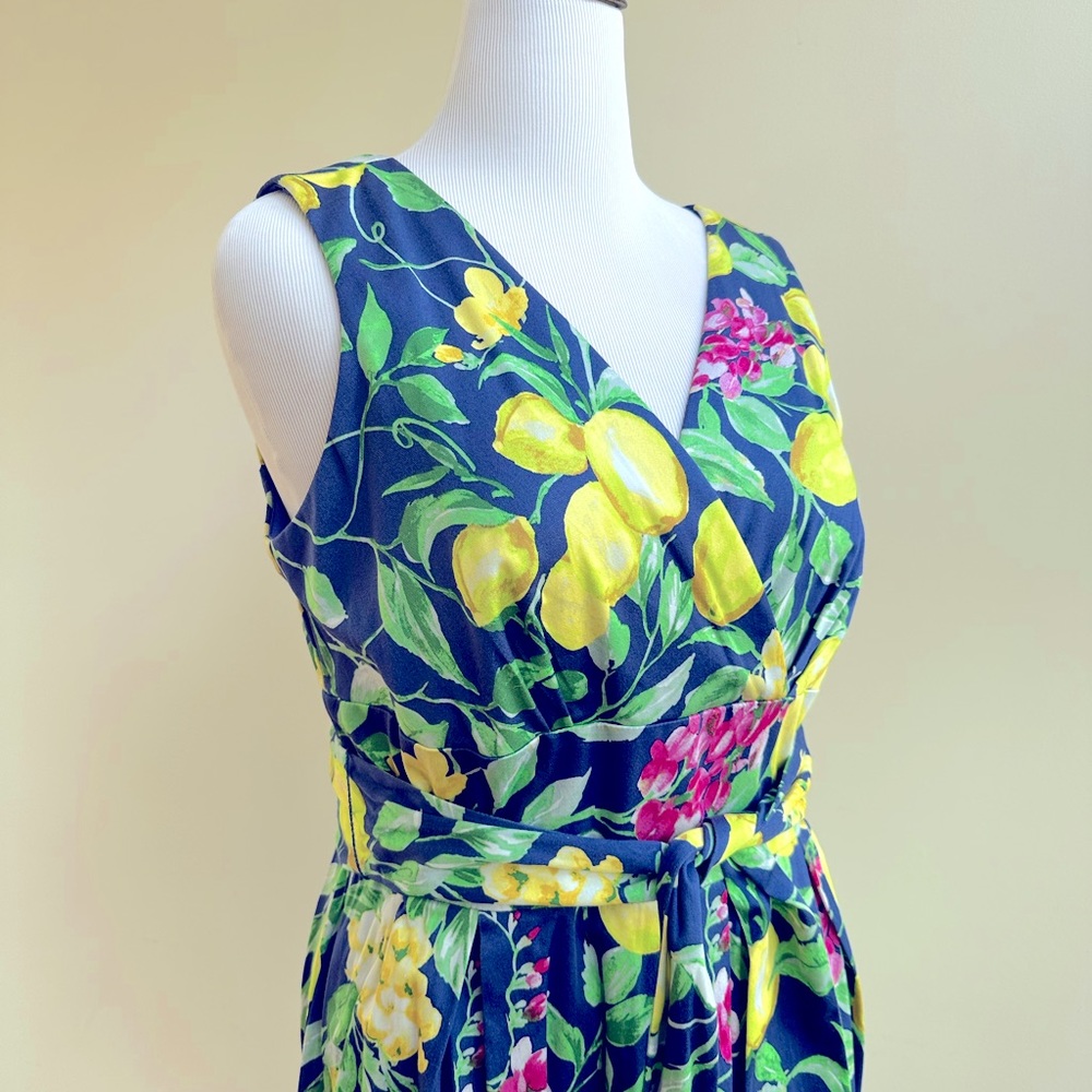 CUTE 🍋 Lemon and floral print dress 💙🌺